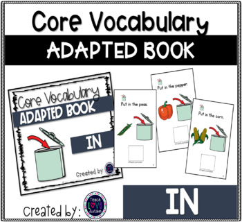 Preview of Core Vocabulary Adapted Book: IN