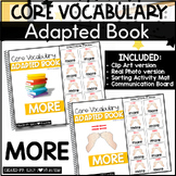Core Vocabulary Adapted Book, Communication Board, & Activ