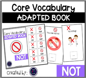 Preview of Core Vocabulary Adapted Book: NO-NOT