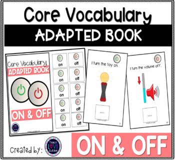 Preview of Core Vocabulary Adapted Book: ON-OFF