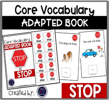 Preview of Core Vocabulary Adapted Book: STOP