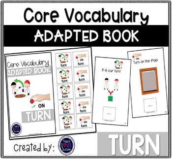 Preview of Core Vocabulary Adapted Book: TURN