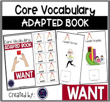 Preview of Core Vocabulary Adapted Book: WANT