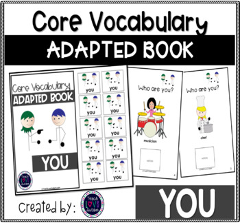 Preview of Core Vocabulary Adapted Book: You