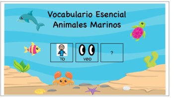 Core Vocabulary Book (Spanish and English)-Marine Animals | TpT