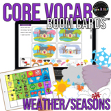 Core Vocabulary Boom Cards™: Weather and Seasons Speech Th