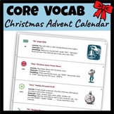 Core Vocabulary Christmas Advent Calendar Speech Therapy