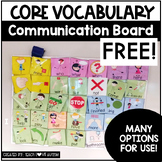 Core Vocabulary Communication Board