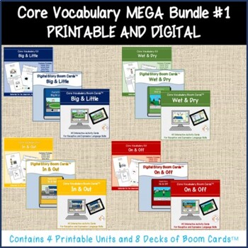 Preview of Core Vocabulary  Bundle #1 PRINTABLE AND DIGITAL