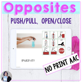 Core Vocabulary Opposites Activity Push Pull Open Close for AAC