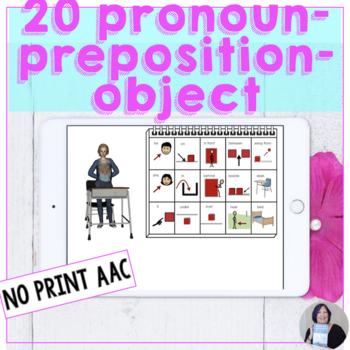 Preview of AAC Core Vocabulary Three Word Phrases Digital Speech Therapy Activity