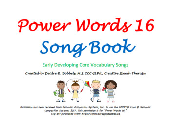 Preview of Core Vocabulary Song Book: Power Words 16