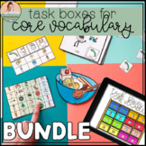 Core Vocabulary Task Boxes - BIG GROWING BUNDLE