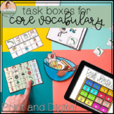 Core Vocabulary Task Boxes - Printable and Digital