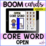 Core Vocabulary Word - Open - Boom Cards