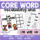 AAC Core Vocabulary Word Unit - Can