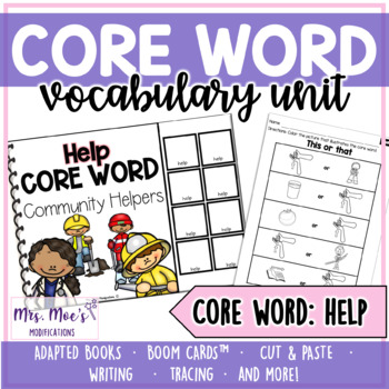 Preview of AAC Core Vocabulary Word Unit - Help