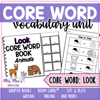 Preview of AAC Core Vocabulary Word Unit - Look