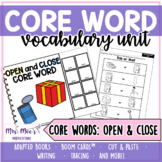 AAC Core Vocabulary Word Unit - Open and Close