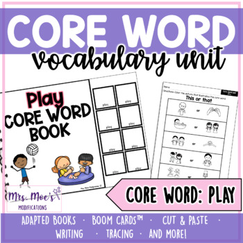 Preview of AAC Core Vocabulary Word Unit - Play