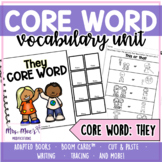 AAC Core Vocabulary Word Unit - They
