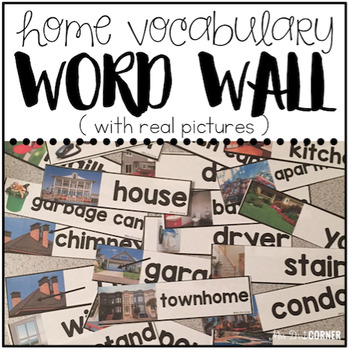 Preview of Core Vocabulary Word Wall ( Home Vocabulary - REAL pictures )
