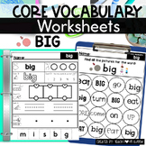 Core Vocabulary Worksheets for Speech Therapy and Special 