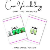Core Vocbulary Wall Cards - LAMP - WFL - AAC DEVICE