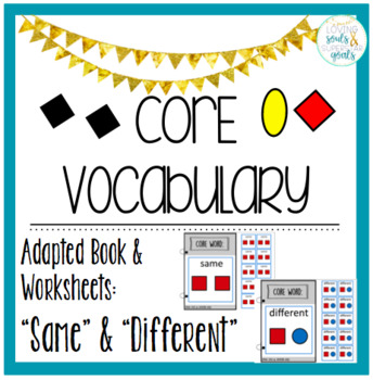 Preview of Core Word Adapted Book BUNDLE: Same & Different