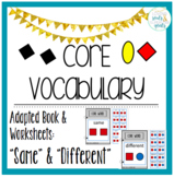 Core Word Adapted Book BUNDLE: Same & Different