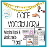 Core Word Adapted Book: Need