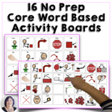 Core Word Based No Prep Communication Boards for Familiar 
