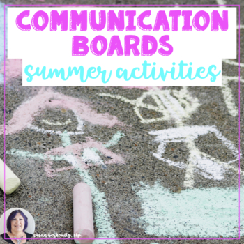 Preview of Core Word Based No Prep Communication Boards for Summer Activities for AAC