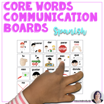 Preview of Core Word Based No Prep Communication Boards in Spanish for AAC