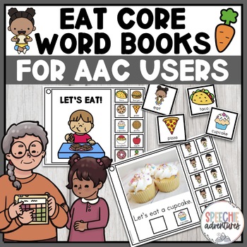 Preview of Core Word Eat Interactive Books for AAC Users