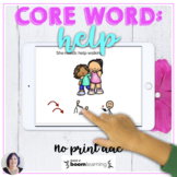 Core Word HELP No Print Digital BOOM™ Activity for AAC 