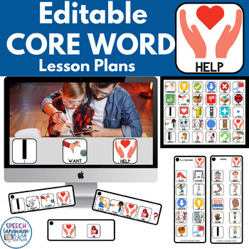Preview of Core Word Help Speech Therapy Lesson Plans for AAC and Early Language