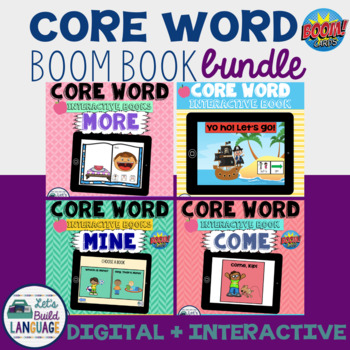 Preview of Core Word Interactive Boom Card Book Bundle