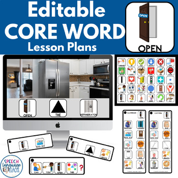 Preview of Core Word OPEN Speech Therapy Lesson Plans for AAC and Early Language