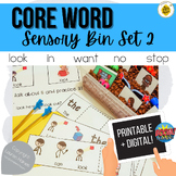 Core Word Sensory Bin for AAC Set 2 Digital & Printable