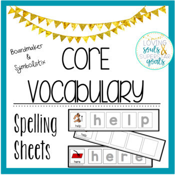 Preview of Core Word Spelling Sheets BUNDLE