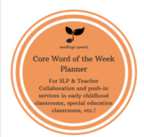 Core Word of the Week Planner for Push-In (Editable & Prin