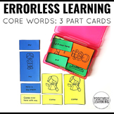 Core Words 3 Part Cards Literacy Task Boxes