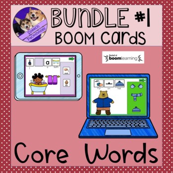 Preview of AAC Core Words BOOM Cards- BUNDLE #1