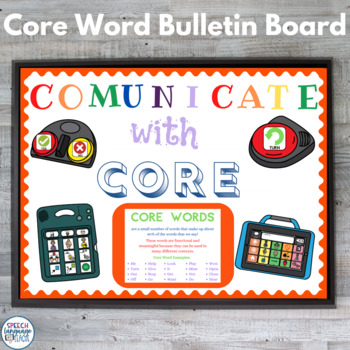 Preview of Core Words Bulletin Board | Speech Therapy | Room Decor | AAC