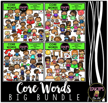Preview of Core Words Clip Art Big Bundle {Educlips Clipart}