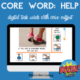 Core Words | Help | Distance Learning | Boom Cards | Sente