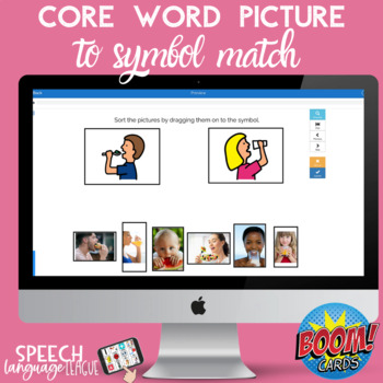 Preview of Core Words:  Picture to Symbol Match for AAC and Speech Therapy