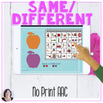 Preview of AAC Core Words Same Different All Some Digital Speech Therapy Activity 