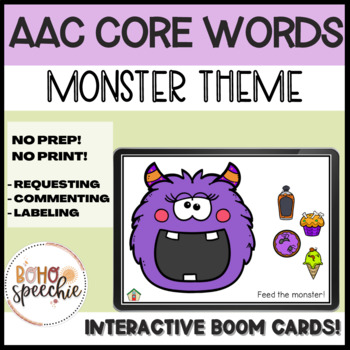 Preview of Core Words for AAC : Monster Theme